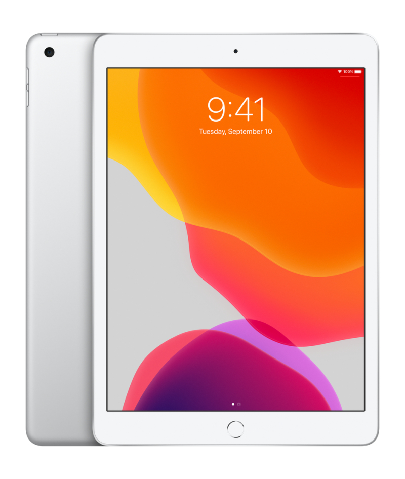 The iPad 10.2 in white. Credit: Apple